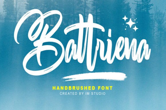 Battriena: A Bold Brush Font for Digital Brands