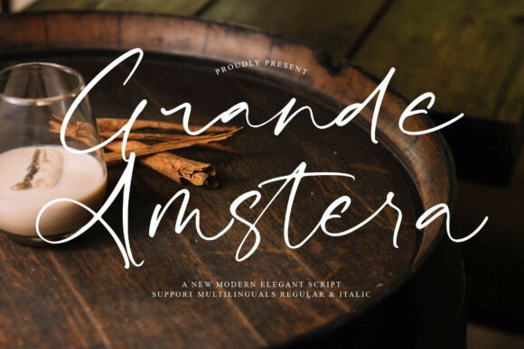 Craft a Signature Look with Grande Amstera, a Luxury Script Font