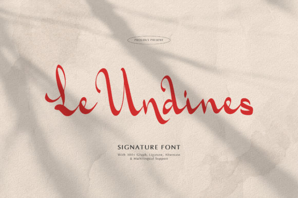 Le Undines: A Signature Script Font for Editorial Personality