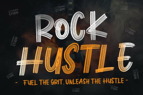 Rock Hustle: A Gritty Display Font with Unapologetic Character
