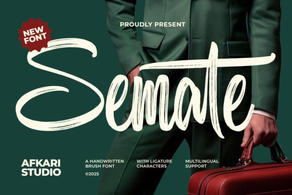 Semate: A Handwritten Brush Font for Expressive Crafting