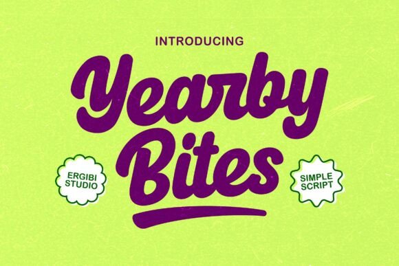 Yearby Bites: A Warm Script Typeface for Digital Design